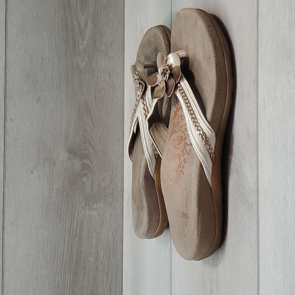 Aetrex Womens Comfort Sandals Thong Flats shoes sz 8.5 - Picture 3 of 11